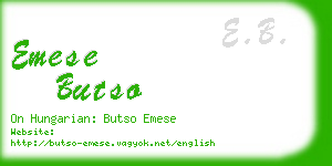 emese butso business card